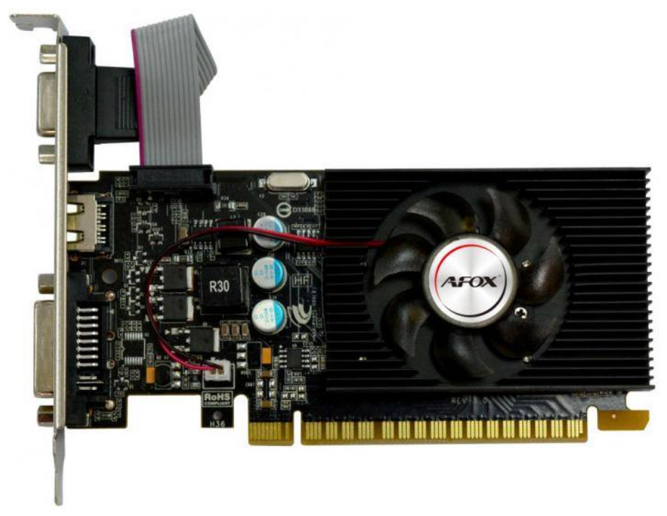 Afox GT710 2G DDR3 64BIT, LP Single Fan , RTL (af710-2048d3l5-v3) RTL .