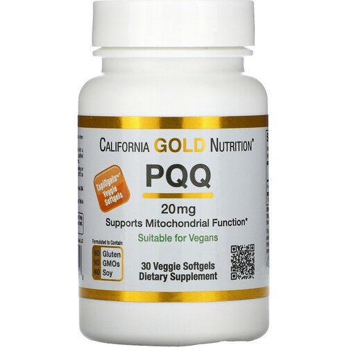 Капсулы California Gold Nutrition PQQ, 40 г, 20 мг, 30 шт.