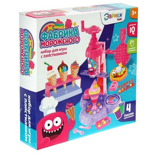 Набор для игры с пластилином Эврики Фабрика мороженого набор для игры с пластилином эврики фабрика печенья