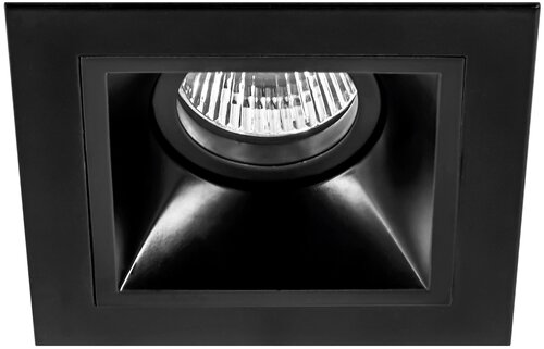 Светильник Lightstar Domino D51707, GU5.3, 50 Вт, 4000, нейтральный белый, цвет арматуры: черный, цвет плафона: черный