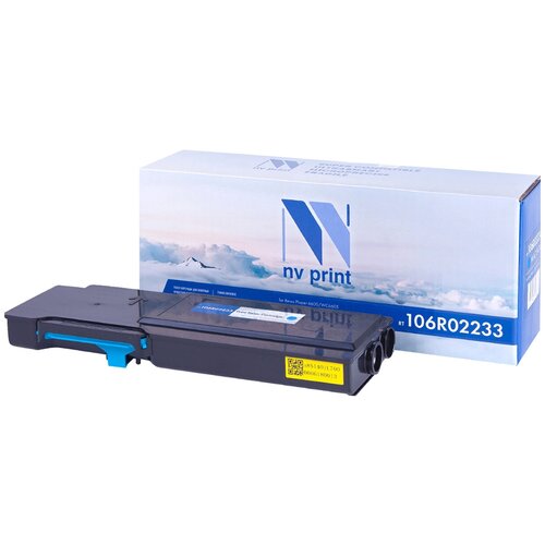 Картридж NV Print 106R02233 для Xerox, 6000 стр, голубой картридж xerox 106r02233 6000 стр голубой