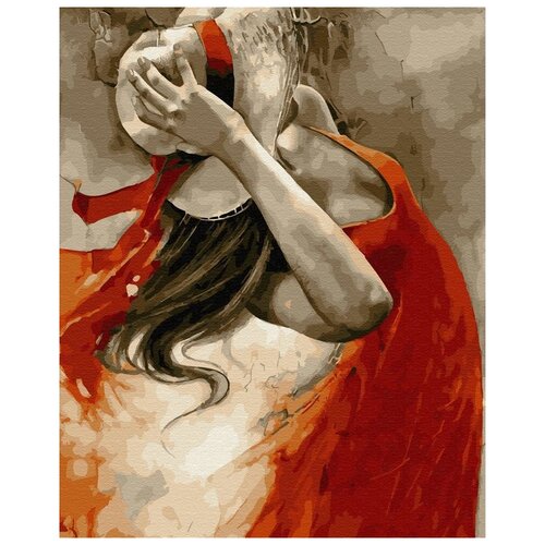 фото Картина по номерам "танец в красном платье", 40x50 см вангогвомне