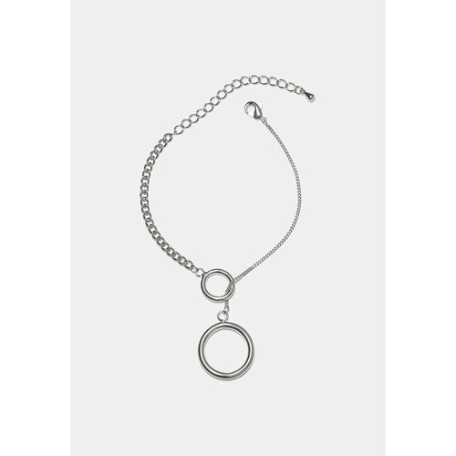 Браслет-цепочка Freeform Jewellery, размер one size, диаметр 8 см, серебряный