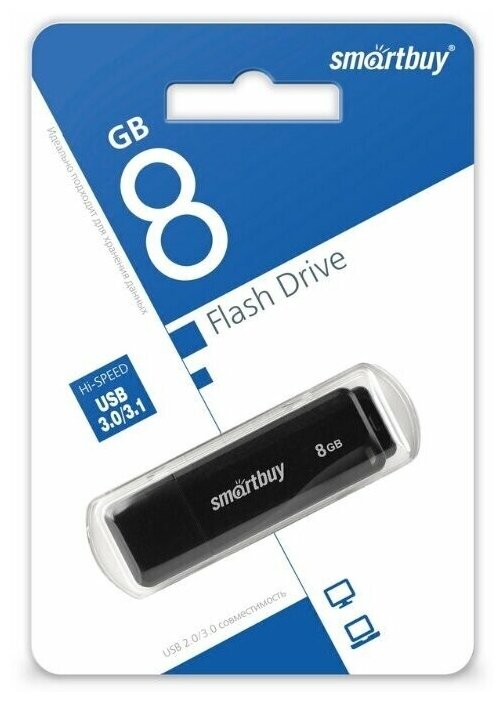 Флешка SmartBuy LM05 USB 3.0 8 GB, 1 шт., черн