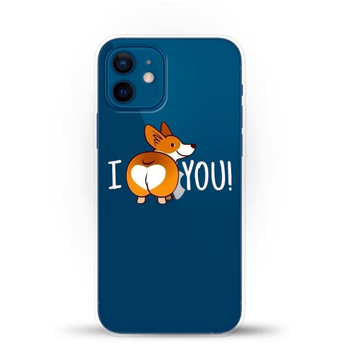 фото Силиконовый чехол love корги на apple iphone 12 mini andy & paul