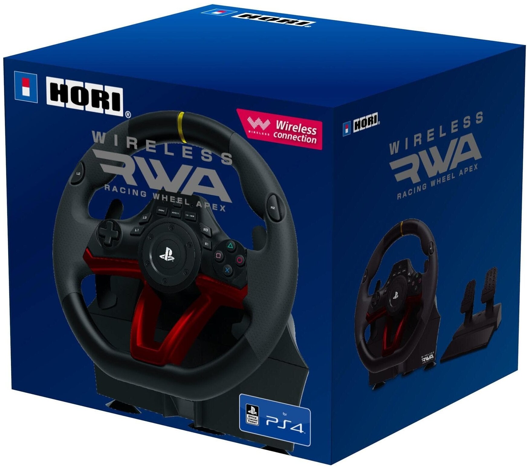 Руль HORI Wireless Racing Wheel Apex PS4, черный