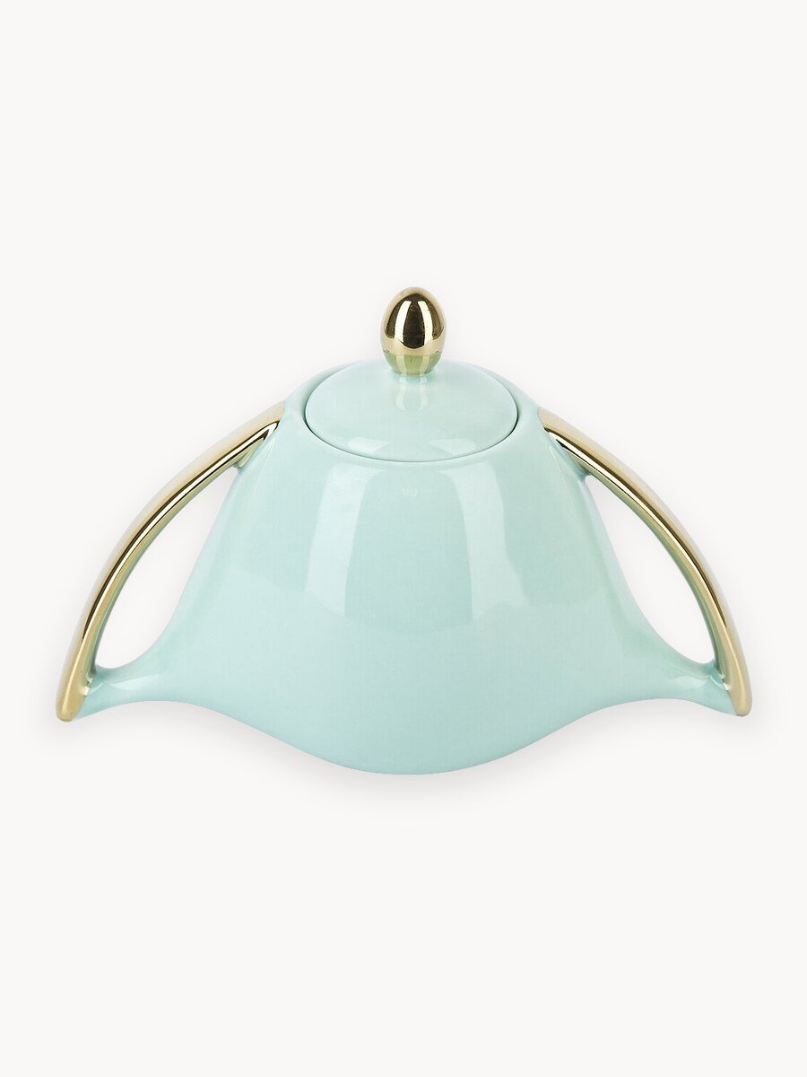 Сахарница Nouvelle "5th Avenue Mint", с крышкой, фарфор, 260 мл