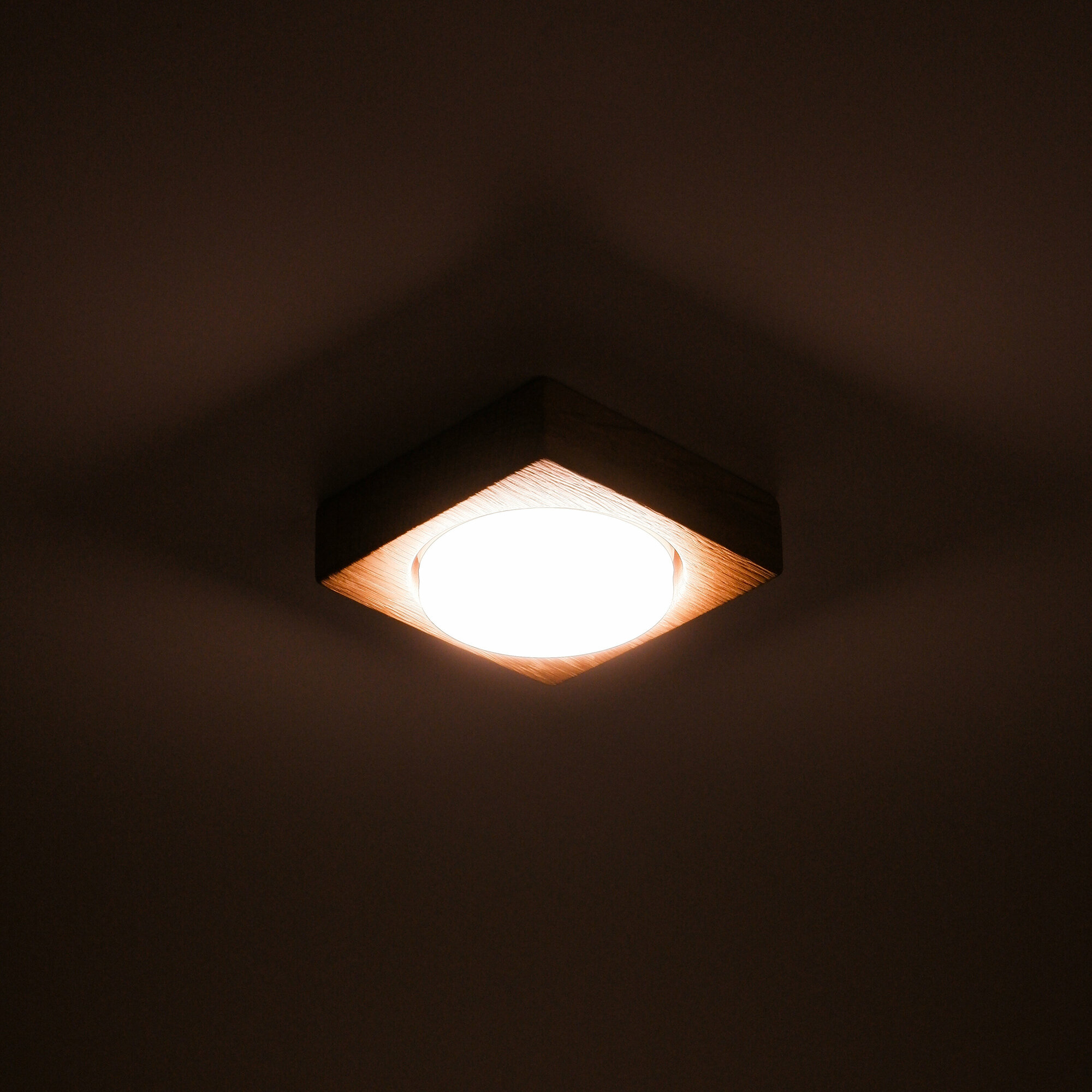 Потолочный (настенный) встраиваемый светильник NoirWood Square GX53 (Цвет: Дуб под воском) - фотография № 4