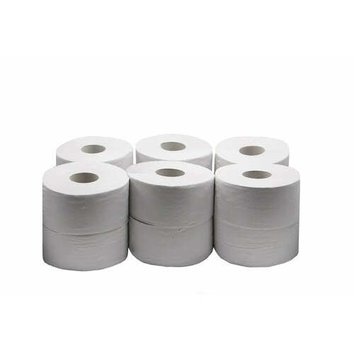 Туалетная бумага 200 м ZELPAPER однослойная отбеленная, 12 рулонов