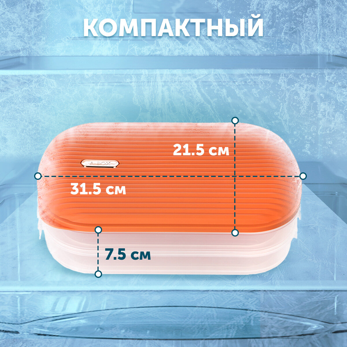 Контейнер для заморозки 2-ярусный, лоток для морозилки, бокс для хранения продуктов — фото 1