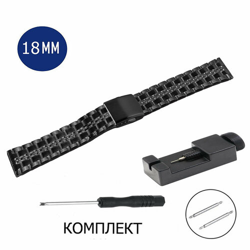 фото Браслет axiver, фактура полуглянцевая, диаметр шпильки 1.78 мм, размер 18мм, черный