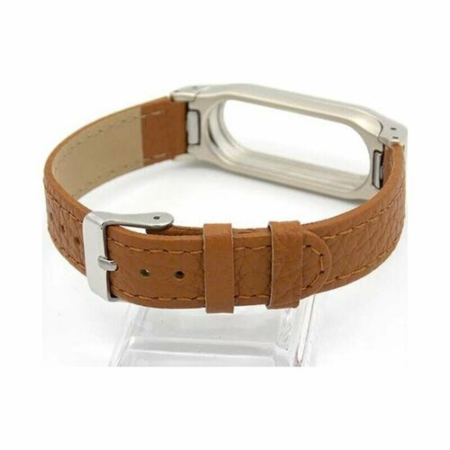 Ремешок с фактурной кожей Xiaomi Mi Band 2 коричневый 80000₽