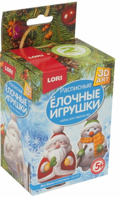 3D роспись елочных игрушек "Дед Мороз и Снеговик"