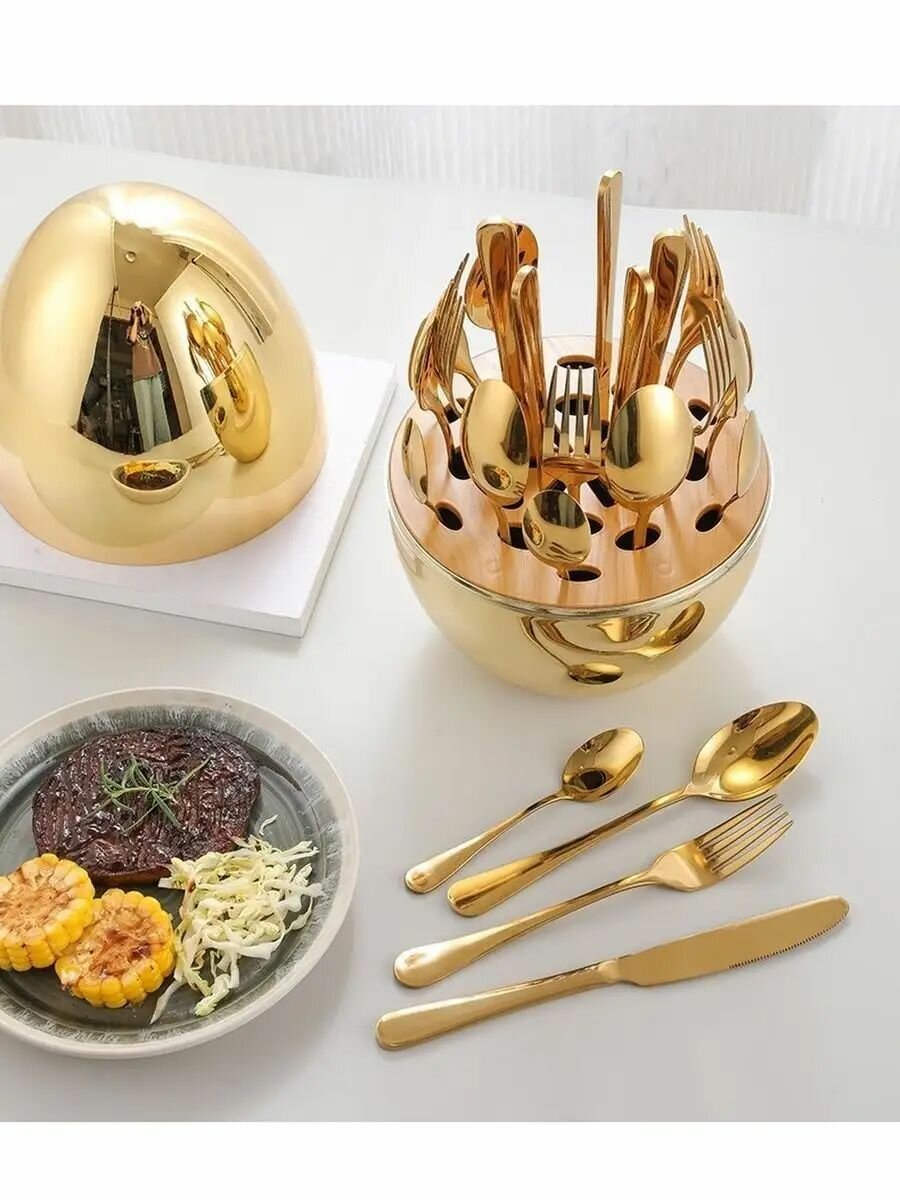 Подарочный набор столовых приборов яйцо — фото 1