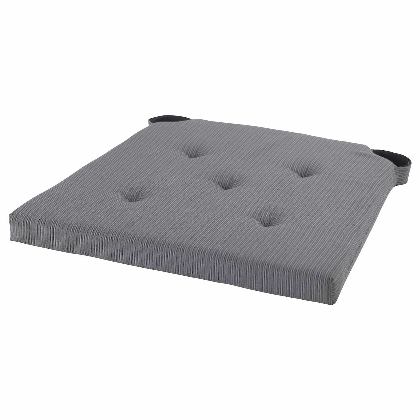 JUSTINA Подушка на стул икеа, серый 35/42x40x4.0 см (10355745)