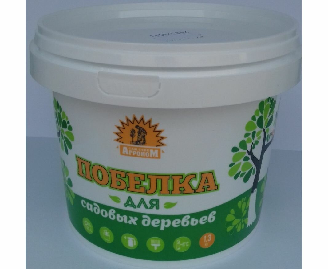 Побелка  краска  садовая жидкая 1 5 кг  Сам себе агроном Агроснабритейл