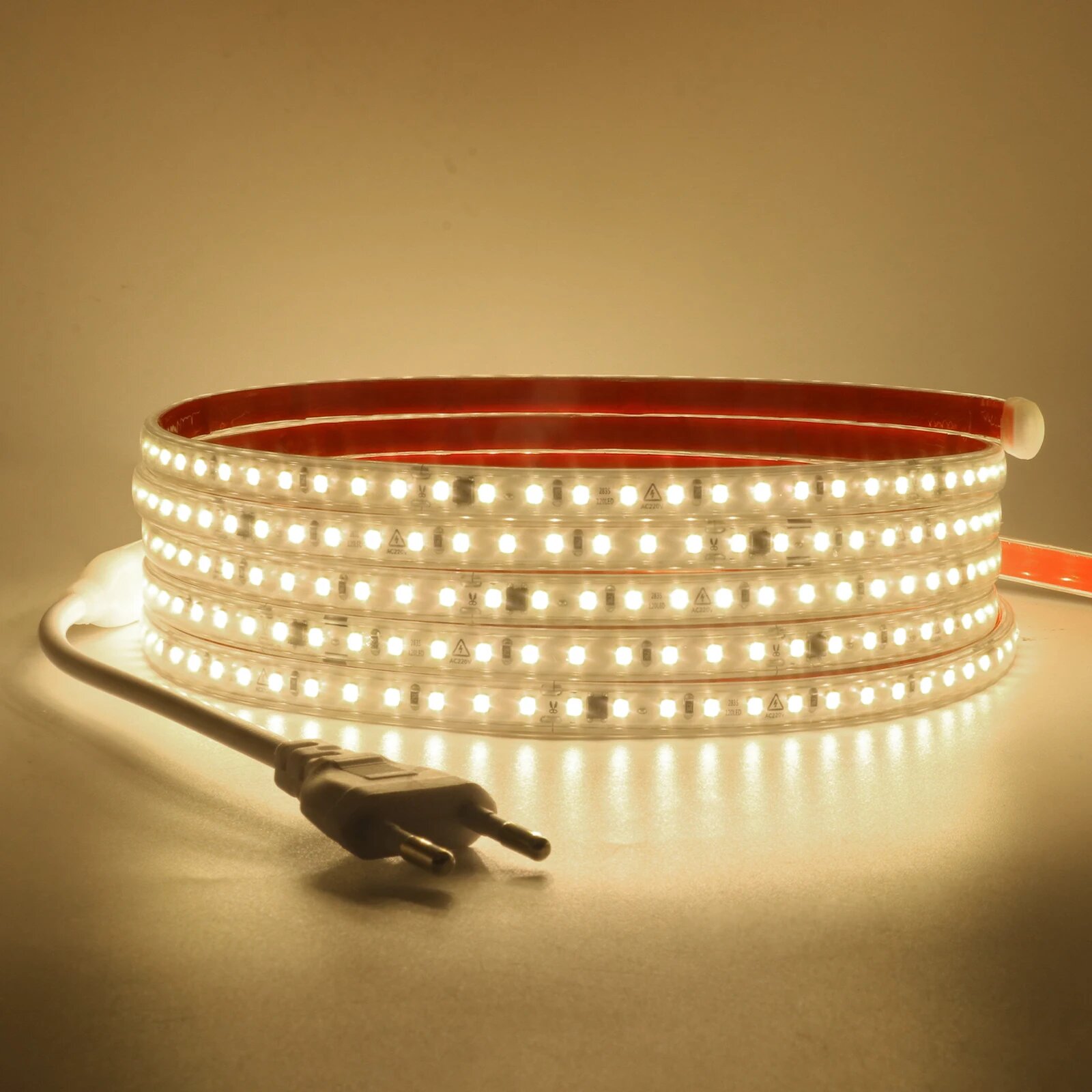 Светодиодная лента KISUFU 120 светодиодов/м IP65 белая/натуральная/теплый белый Натуральный белый 15m