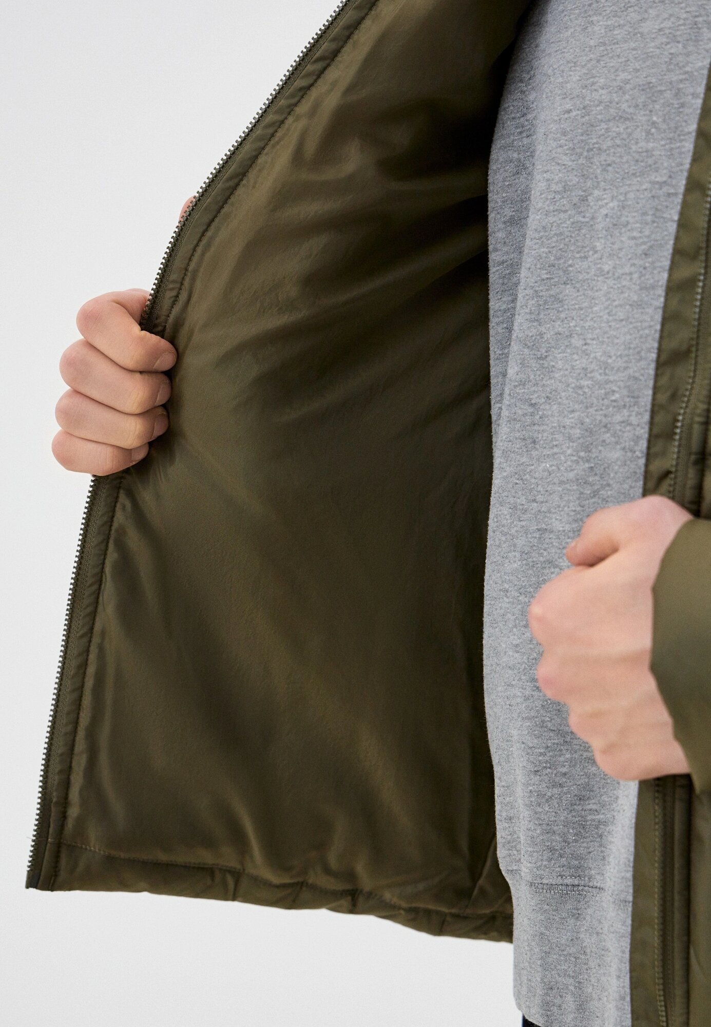 Пуховик adidas BSC 3S INS JKT, размер 52-54, хаки — фото 1