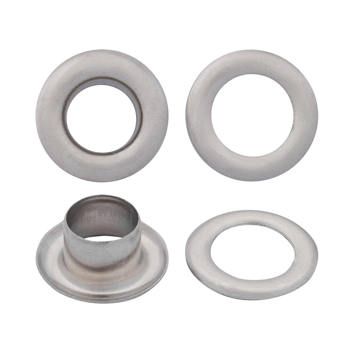 Люверсы для одежды и обуви 4 мм 100 шт металлические BIG (никель)