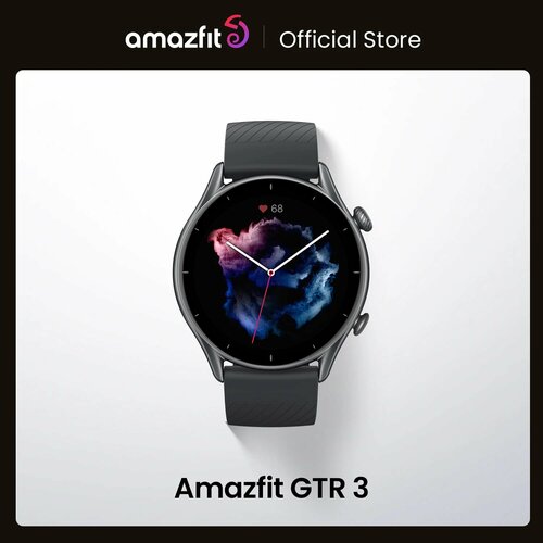 Умные часы Amazfit GTR3 MidnightBlack AMOLED 139 аккумулятор 450mAh влагозащищенные EAC 11499₽