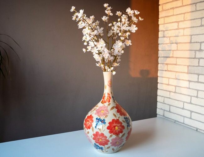 Керамическая ваза прато фьорито, 40 см, Kaemingk 851128