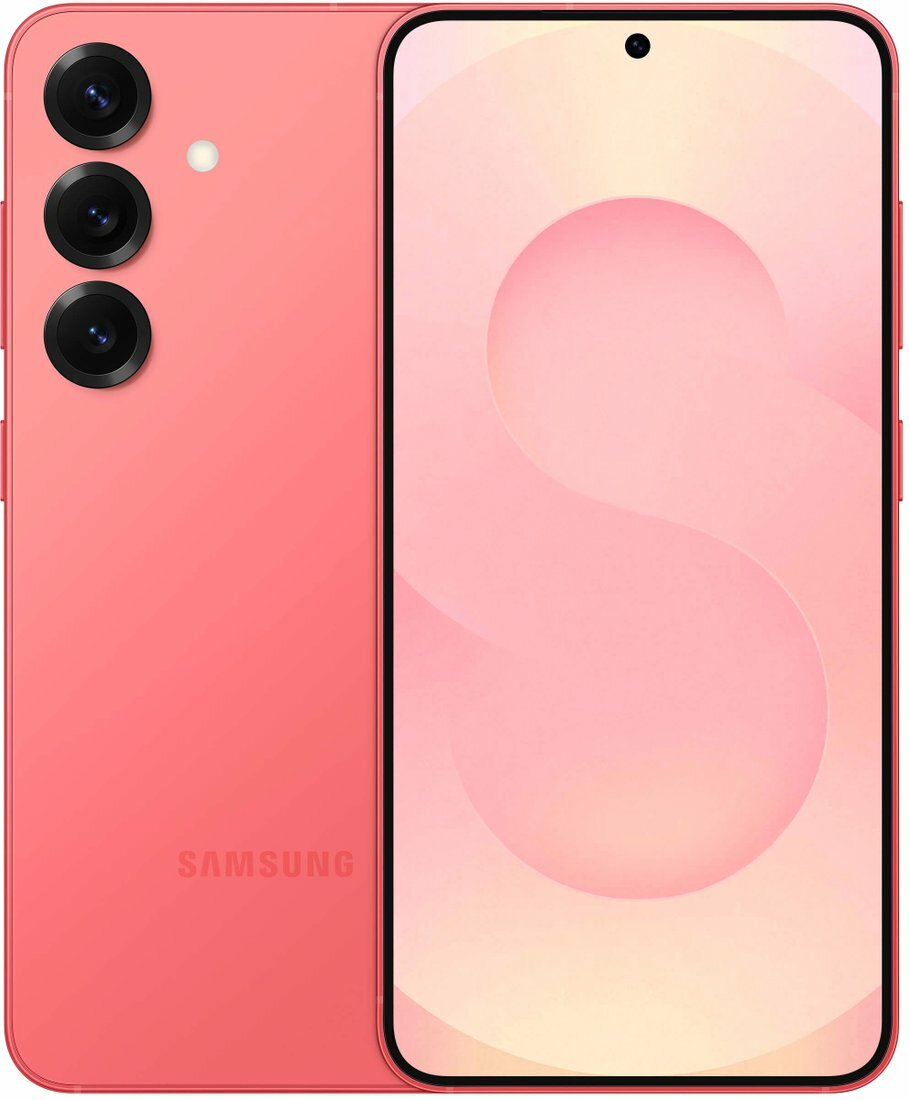 Смартфон Samsung Galaxy S25 12/256 ГБ, Dual: nano SIM + eSIM, Coralred (красный коралловый)