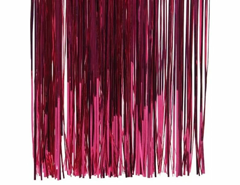 Дождик ёлочный праздничный глянец, 50х40 см, фуксия, Kaemingk 431560