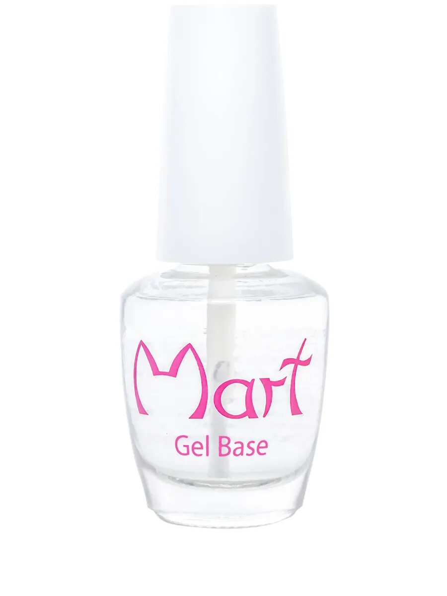 Гель для ногтей Mart Gel Base, для гель-пудры, прозрачный, 15мл