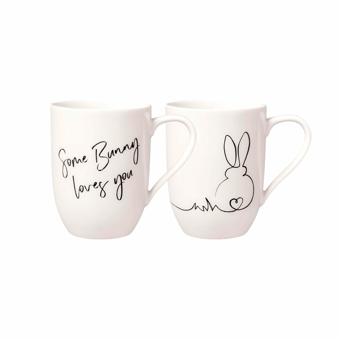 Набор Кружек для чая и кофе 2 шт 340 мл, Some Bunny loves you, Statement, Villeroy & Boch, Премиум-Фарфор — фото 1