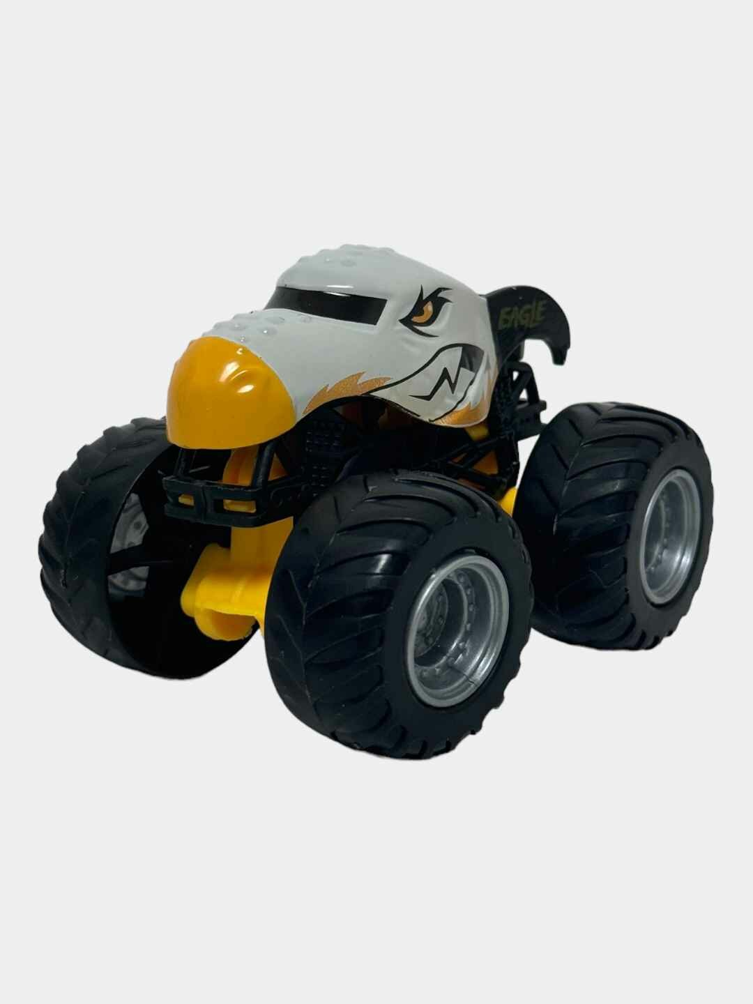 Машинка Hot Wheels монстр-трак Арт с дизайном орла 3+ бело-желтый. Код. 25539