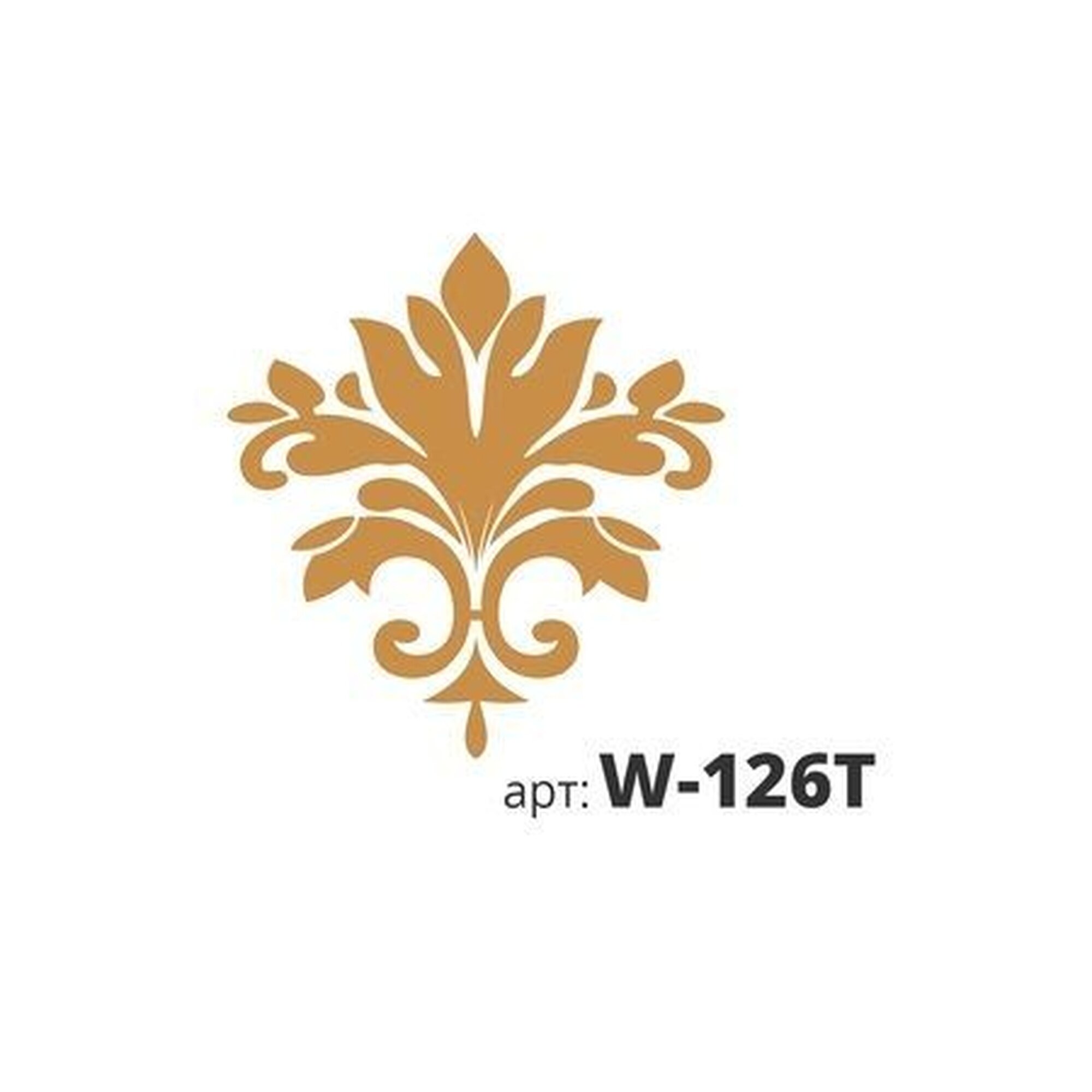 Печать-штамп декоративный трафарет STMDecor (160мм) дамаск W-126T