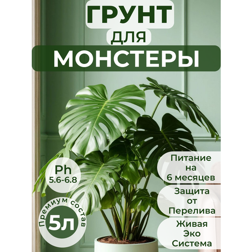 Премиум Грунт для Монстера 5 л на основе торфа с добавлением Osmocote npk 19109 860₽
