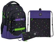 Комплект KITE для школы: рюкзак с ортопедической спинкой + пенал + мешок для обуви Школьный набор Wonder Kite Smile SET_WK22-727M-5