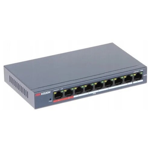 Коммутатор для камер на 8 PoE портов HiWatch DS-S908P 8 PoE 1 Up-Link питание для камер видеонаблюдения 854000₽