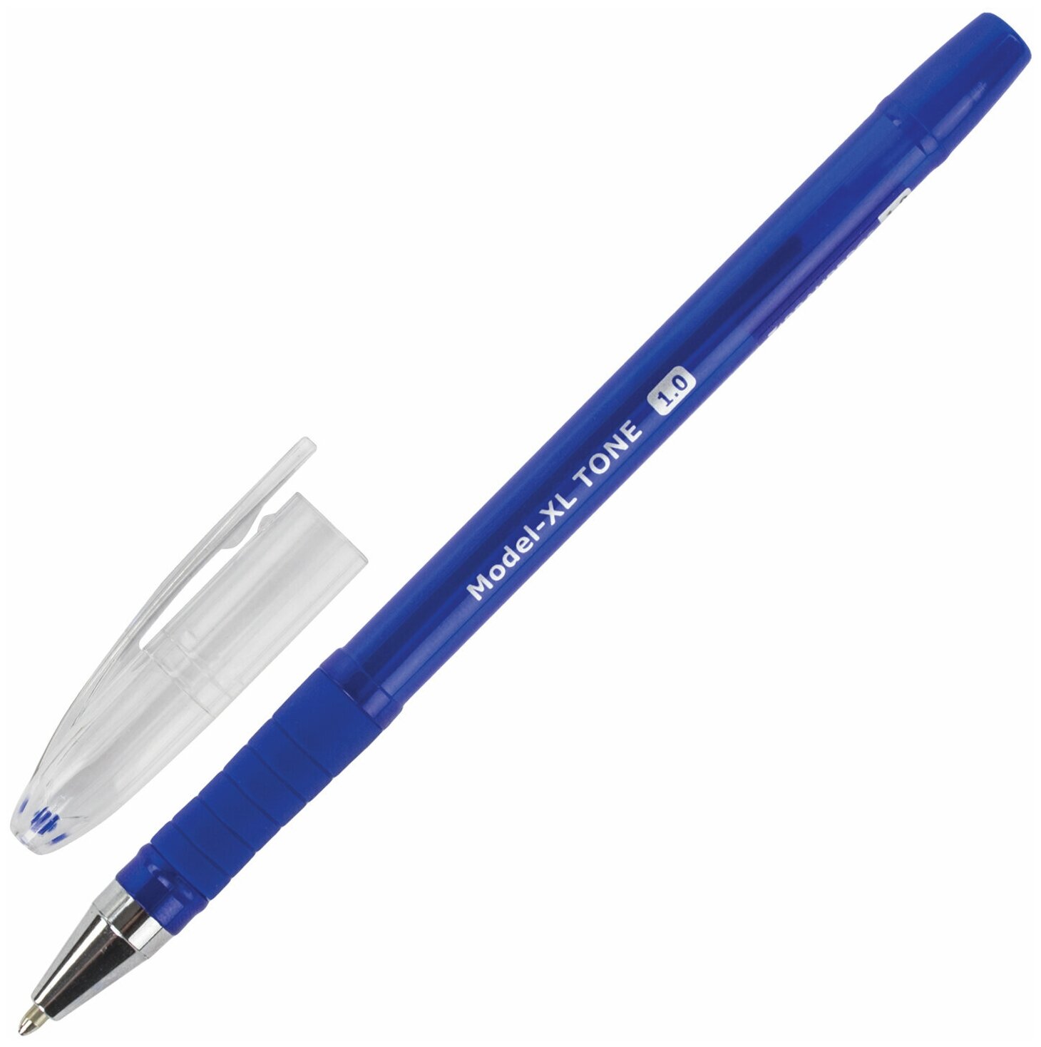 Ручка шариковая Brauberg масляная с грипом "Model-XL Tone", синяя, узел 1,0 мм, линия письма 0,5 мм (143248)