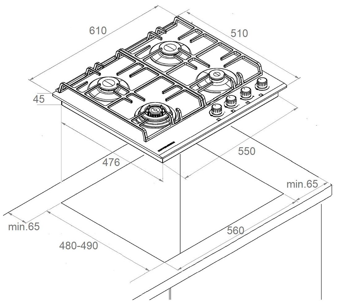 Встраиваемая газовая панель Kuppersberg - фото №20