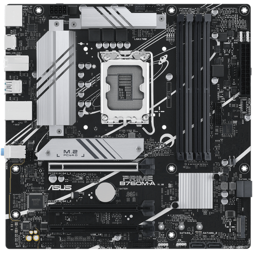 Материнская плата ASUS PRIME B760M-A-CSM материнская плата asus pro h610t csm lga1700 h610 2 ddr5 dp hdmi 2 sata 6 0 m 2 usb 3 2 usb 2 0 mitx 90mb1g60 m0eayc pro h610t csm