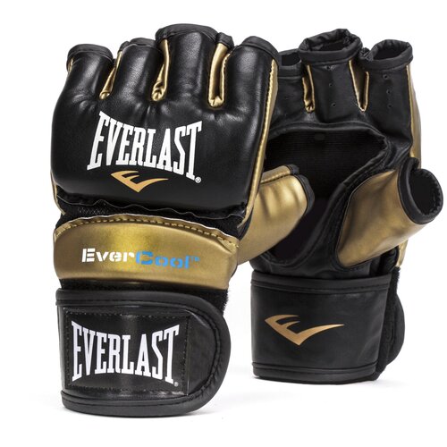 Перчатки тренировочные Everlast Everstrike ML черный/золотой