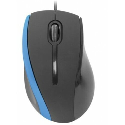 Мышь проводная Defender MM-340 StreetArt оптическая цвет чёрный синяя вставка 36800₽
