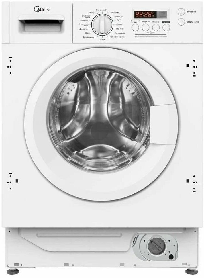 Встраиваемая стиральная машина MIDEA MFG10W60/W-RU белый (6 кг, диспл) - фотография № 2