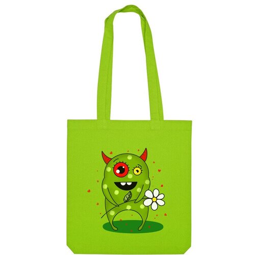 Сумка шоппер Us Basic, зеленый сумка монстрик с ромашкой зеленый