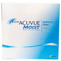 Контактные линзы ACUVUE 1-Day Moist for Astigmatism, 90 шт., R 8,5, D -6,5, CYL: -0,75, AХ: 180