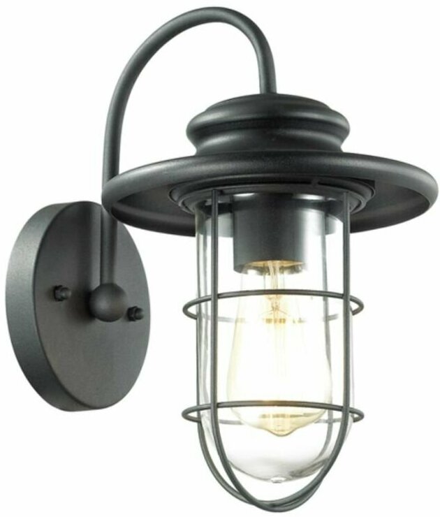 ODEON LIGHT 4171/1W NATURE ODL19 581 черный/прозрачный Уличный настенный светильник IP44 E27 1*60W HELM