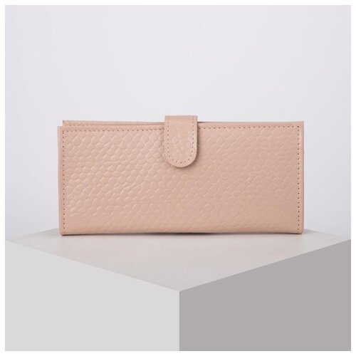 фото Кошелек жен 10-02-07, 19*2*9, отд, д/кред, д/монет, крокодил питон пудра 135 5312093 сима-ленд