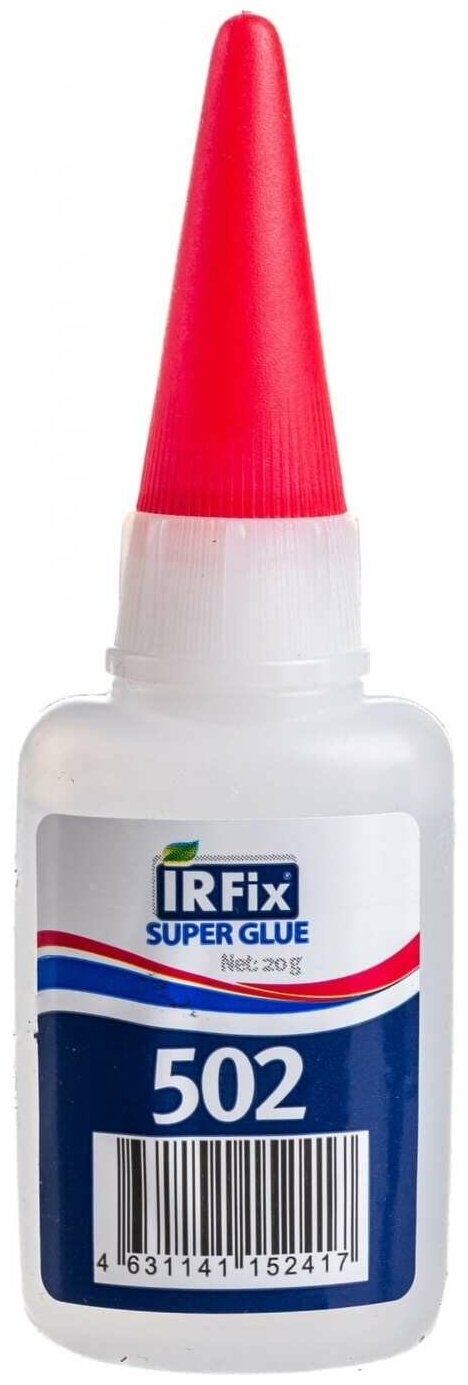 IRFIX Super Glue 502 Секундный цианакрилатный клей (тюбик, 20 г)