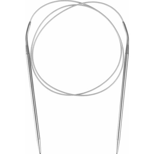 Спицы круговые для вязания диам. 6мм,80см. на металлическом тросике