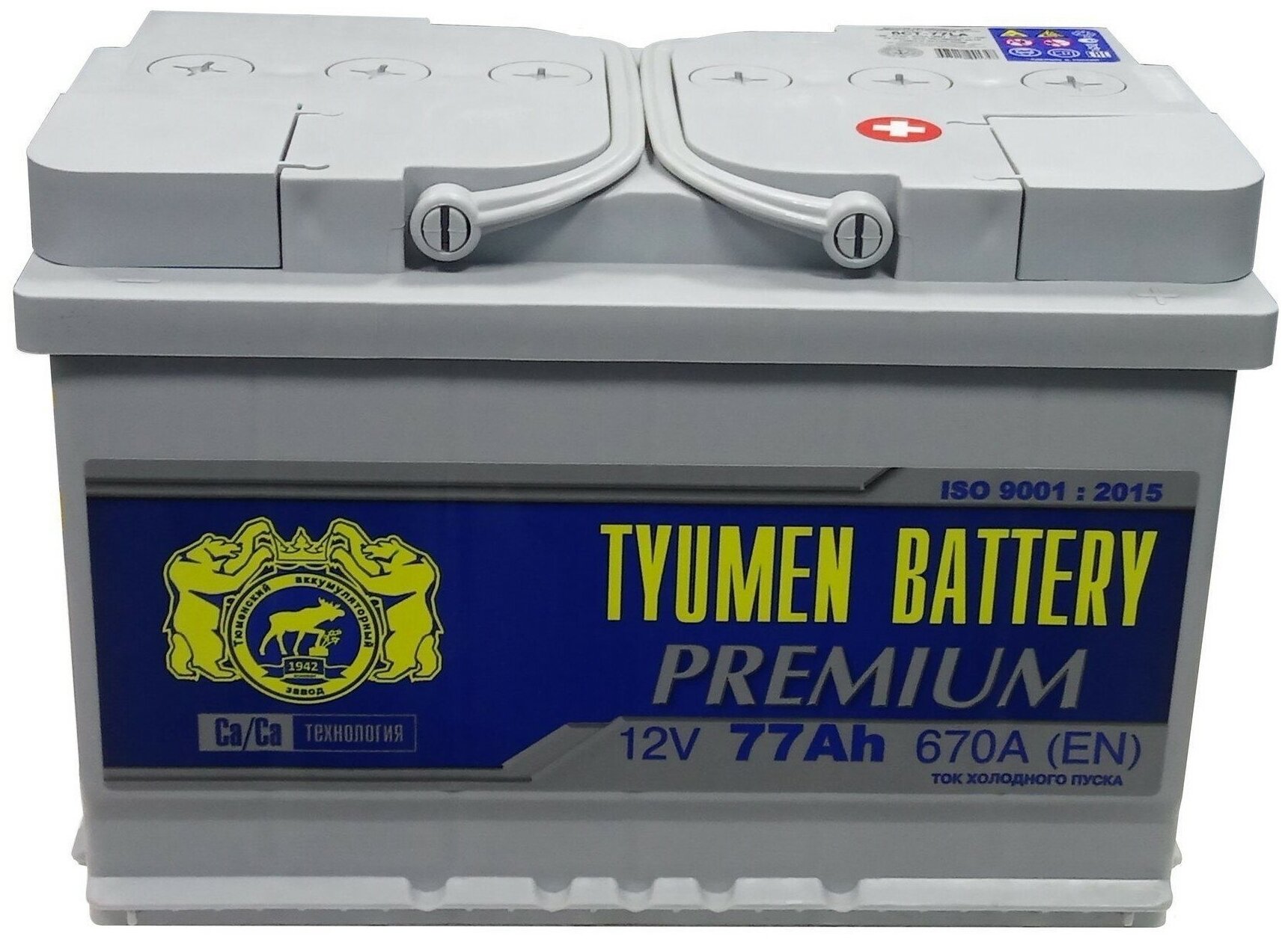 Аккумулятор автомобильный TYUMEN BATTERY PREMIUM 77 А/ч 670 А обр. пол. Евро авто (278х175х190)