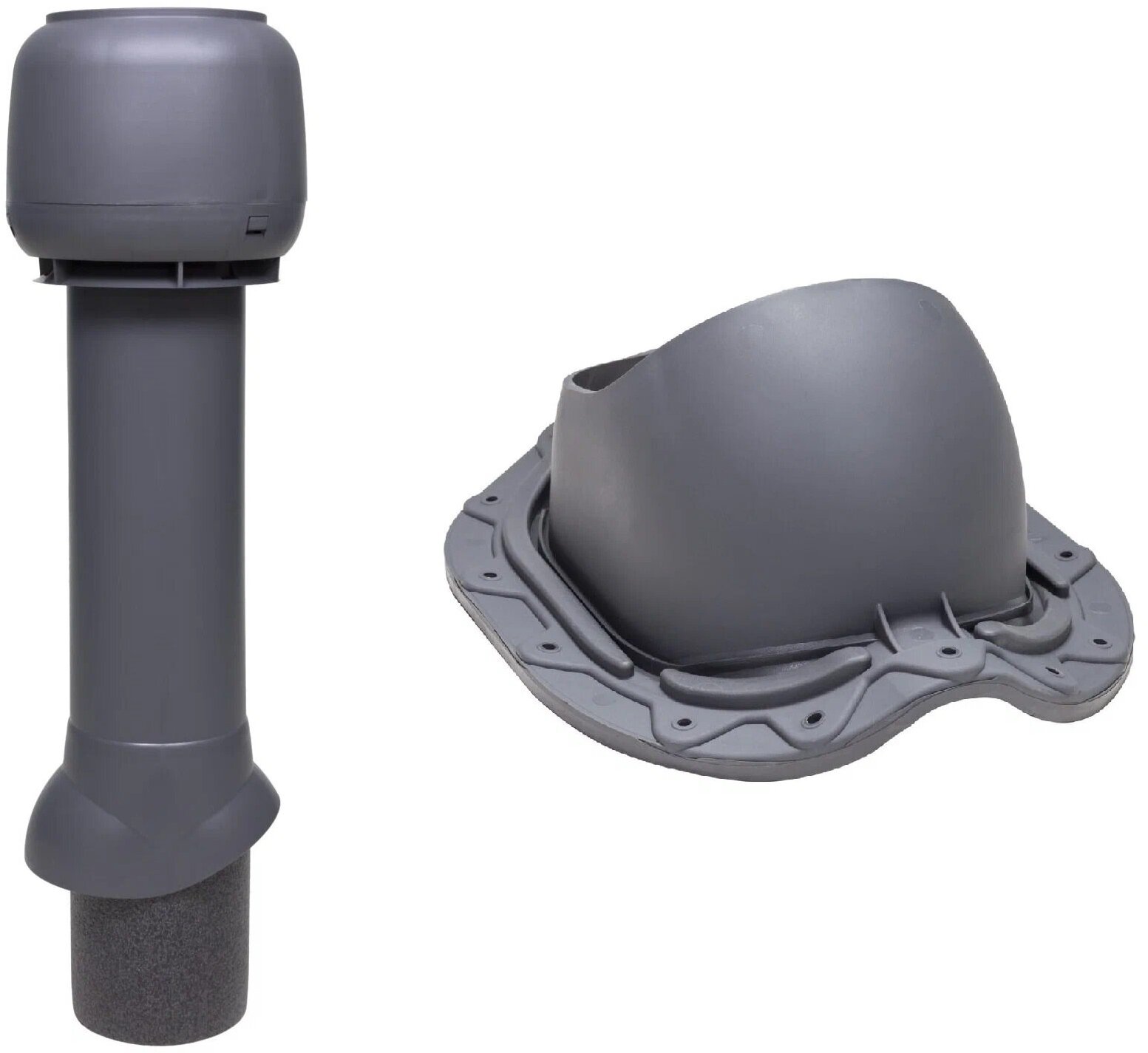 Комплект вентиляционного выхода Vilpe 125/IS/700 для металлочерепицы Серый