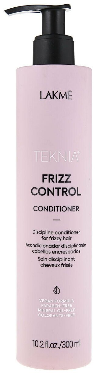 Lakme Teknia Frizz Control Дисциплинирующий кондиционер для непослушных или вьющихся волос, 300 мл