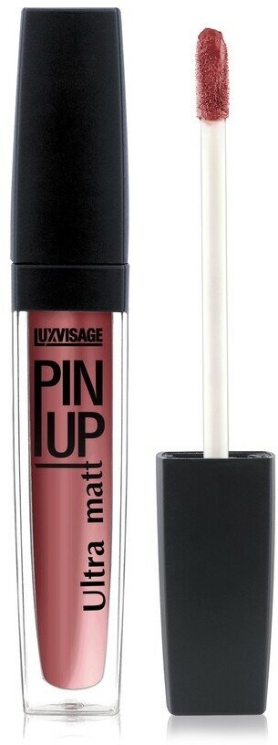 Блеск для губ `LUXVISAGE` `PIN UP` ULTRA MATT матовый тон 26 smoky plum